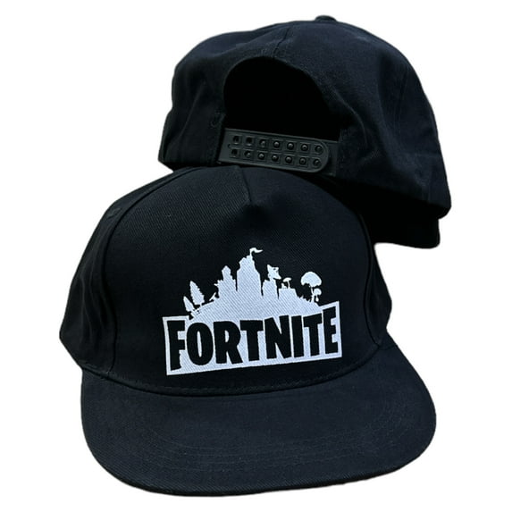 Gaming Fortnite Black Flat Bill With Snap Closure