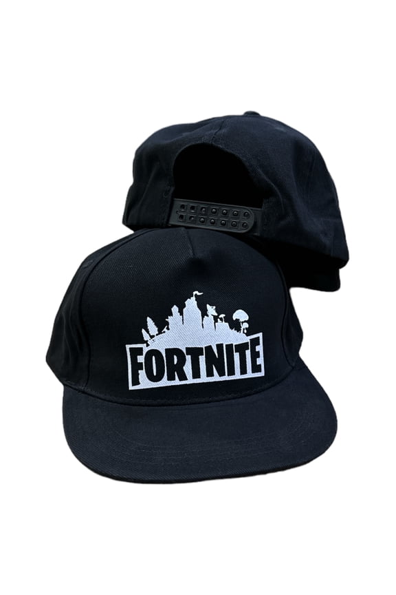 Gaming Fortnite Black Flat Bill With Snap Closure