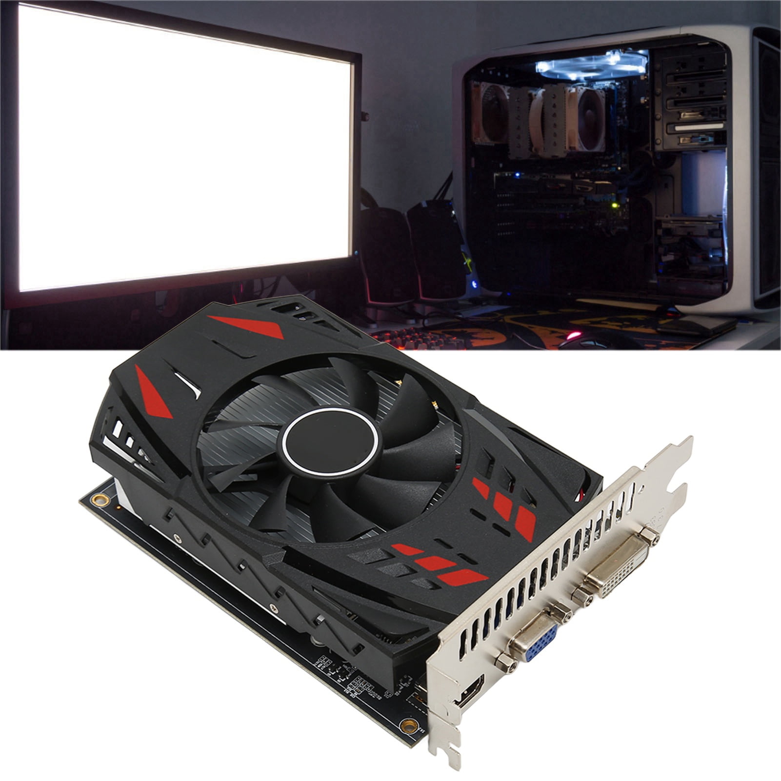 Gaming Graphics Card, Desktop Graphics Card GDDR3 64bit 2GB For PC