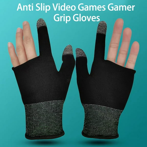 Gaming Grip Gloves for Sweaty Hands Two finger Touch High Sensitivity Breathable Sensitive Fingertips Gloves for Men and Women