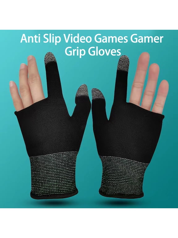 Gaming Grip Gloves for Sweaty Hands Two finger Touch High Sensitivity Breathable Sensitive Fingertips Gloves for Men and Women