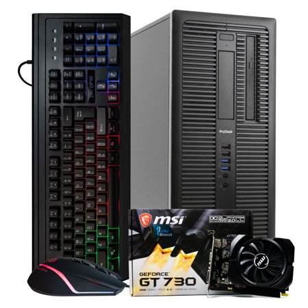 Gaming HP EliteDesk G1 Tower Computer Desktop PC, Intel Core i7 Processor, 16GB Ram, 2TB Hard Drive, NVIDIA GeForce GT 730 includes WiFi, Windows 10