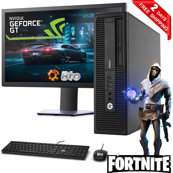 Restored Gaming HP ProDesk 600 G1 sff computer Desktop PC Intel Core i5 Processor, 16GB Ram, 1TB Hard Drive, 120GB SSD, AMD Radeon RX 550 Phoenix 4GB GDDR5, 22 inch LCD, WiFi, Windows 10 (Refurbished)