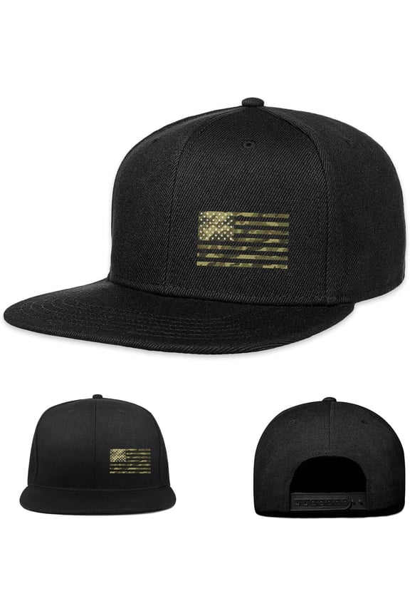 Gaming Hats Snapback Hats for Men Flat Bill Black Custom Snap Backpack Hat for Men Baseball Cap Flat Brim Cool Mens