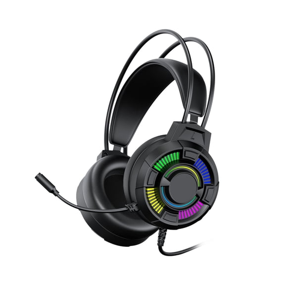 Gaming Headphones Boasting Led Lights Noise Cancelling Microphone LED Light Effect Comfort Fit for Computer