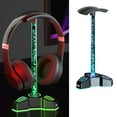 thumbnail image 1 of Gaming Headphones Stand with RGB light, with 9 Light Modes,Compatible with all Standard Sized Headsets,Desktop Atmosphere RGB Backlight, 1 of 4