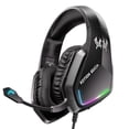 thumbnail image 1 of Gaming Headphones with Noise Canceling Mic, Wired Headphones for PS5 PS4 Xbox PC Switch, Over Ear Gaming Headset with LED Light & 7.1 Surround Sound, 1 of 6