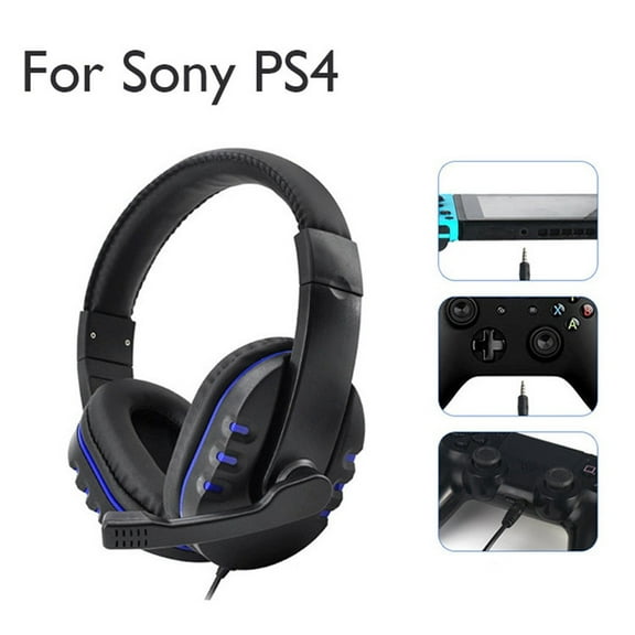 Gaming Headset 3.5mm Over-Ear Headphone Microphone For Playststion