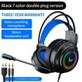 thumbnail image 1 of Gaming Headset 7.1 Stereo SVirtual Surround Bass Earphone Headphone with Mic LED Light for Computer PC Gamer Foldable, 1 of 21