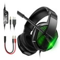 thumbnail image 1 of Gaming Headset Fit for PS4/PS5, PC, Xbox One, Nintendo Switch, EEEkit Stereo Gaming Headphones with Mic Noise Canceling, Memory Earmuffs, LED Lights, 3.5mm Over-Ear Headphones for Mac, Laptop, 1 of 8