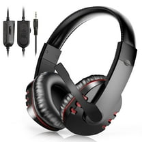 Gaming Headset Fits for PS5 PS4 Xbox One, TSV Noise Cancelling Wired Gaming Headphones with Bass Surround, Soft Memory Earmuffs, 3.5mm Over Ear Headsets for Laptop Mac Nintendo Games