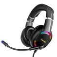 thumbnail image 1 of Gaming Headset with Mic - Wired Over-Ear Headphones with Microphone for PS5 PS4 PC Xbox Series X/S Nintendo Switch, 50mm Driver, RGB, 3.5mm Jack (Black), 1 of 10