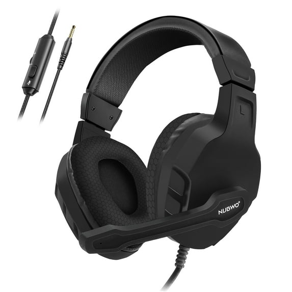 U3 Wired Gaming Headset with Mic Clear Call fit for PC, PS4, PS5, Xbox 1, Mac, Switch, Lightweight Over-Ear Gaming Headphones with in-Line Control