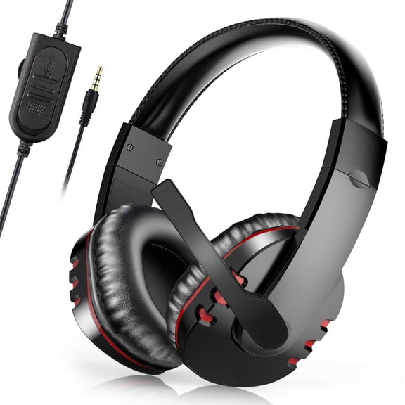 Gaming Headset Fit for PS4, PS5, PC, Xbox One, EEEkit Over Ear Headphones with Stereo Surround Sound, Noise Cancelling Mic, Soft Ear Pads Fit for Laptop Tablet Mobile Phone Computer
