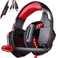 thumbnail image 1 of Gaming Headset, Stereo Bass Surround Headset LED 3.5mm Headphone For PS4 Xbox One Nintendo Switch PC PS3 Mac, Noise Cancelling Mic LED Light, Designed Technically for Gamer, 1 of 9