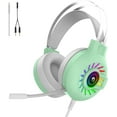 thumbnail image 1 of Gaming Headset Stereo Wired,RGB Backlit,Headphone Surround Sound,Noise Cancel Mic for PC-Green, 1 of 5