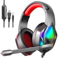 thumbnail image 1 of Gaming Headset, Surround Stereo Gaming Headphones with Noise Cancelling Mic, With Noise Cancelling Mic,Computer Headset,Deep Bass Stereo Sound,Red and Blue, 1 of 5