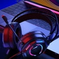 thumbnail image 1 of Gaming Headset - USB 7.1 Surround Sound Wired Headphones, Detachable Microphone, Over-Ear Comfortable, RGB Lighting for Computer Gaming, 1 of 7