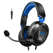 Gaming Headset Wired for PS5,Xbox One Xbox Series X|S,PS4,Switch,Mobile/PC,Over Ear Gaming headphones with Mic,40mm Speakers,3.5mm,Blue