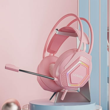 Gaming Headset Wireless with Flip Mic USB Computer Headset Lightweight Foam Earpads Over Ear Wired Headset for Home Office