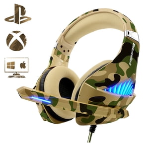 Gaming Headset with Noise Cancelling Stereo Bass Surround Sound for PS4, PS5, Xbox, and PC
