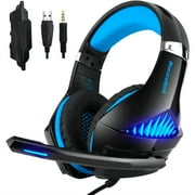 Gaming Headset for PS4 PS5 Xbox One Switch with Noise Cancelling Stereo Bass Surround Sound