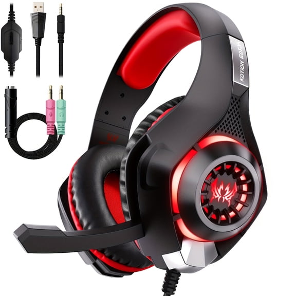 Gaming Headset for PS4 PS5 Xbox One for switch PC with Noise Canceling Mic, Deep Bass Stereo Sound