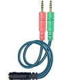 thumbnail image 1 of Gaming Headset to PC Adapter Splitter Cable Microphone and Headphone Jacks 2m, 1 of 7