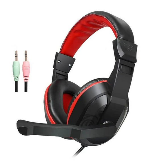 Gaming Headset with Microphone Stereo Sound Soft Earmuff Wired Headphone for Computer Laptops Smartphones