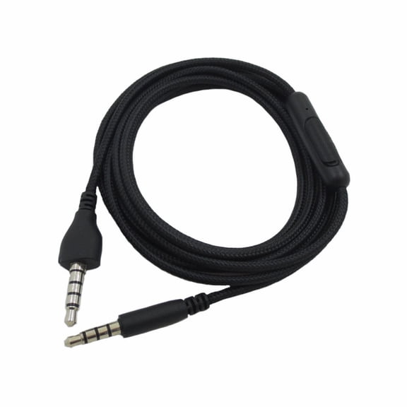 Gaming Headsets Auxiliary Cable with Inlines Mute and Volumes Control, Nylon Braideds for AW920H Headsets