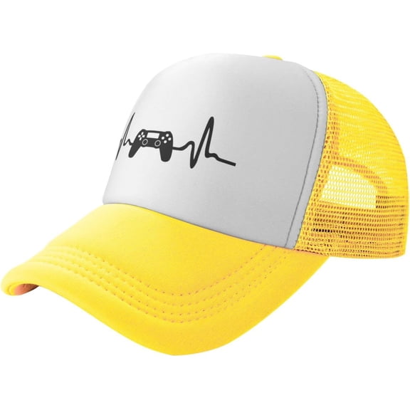Gaming Heartbeat Gifts Baseball Hats Baseball Cap Adjustable Trucker Hats Mesh Sun Hat for Gifts Cool Summer Hats