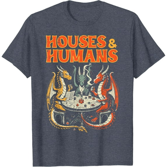 Gaming Houses Humans Funny Rpg Parody Gamer Men Boys Kids T-Shirt,Full Sizes S-5XL