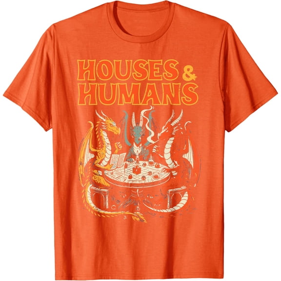 Gaming Houses Humans Funny Rpg Parody Gamer Men Boys Kids T-Shirt,Full Sizes S-5XL