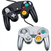 Gaming Joysticks Controllers Set For GameCube Black Silver
