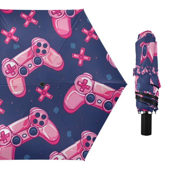 Gaming Joysticks and Button Compact Sun Umbrella Windproof Travel Umbrellas for Rain Strong Portable UV Protection