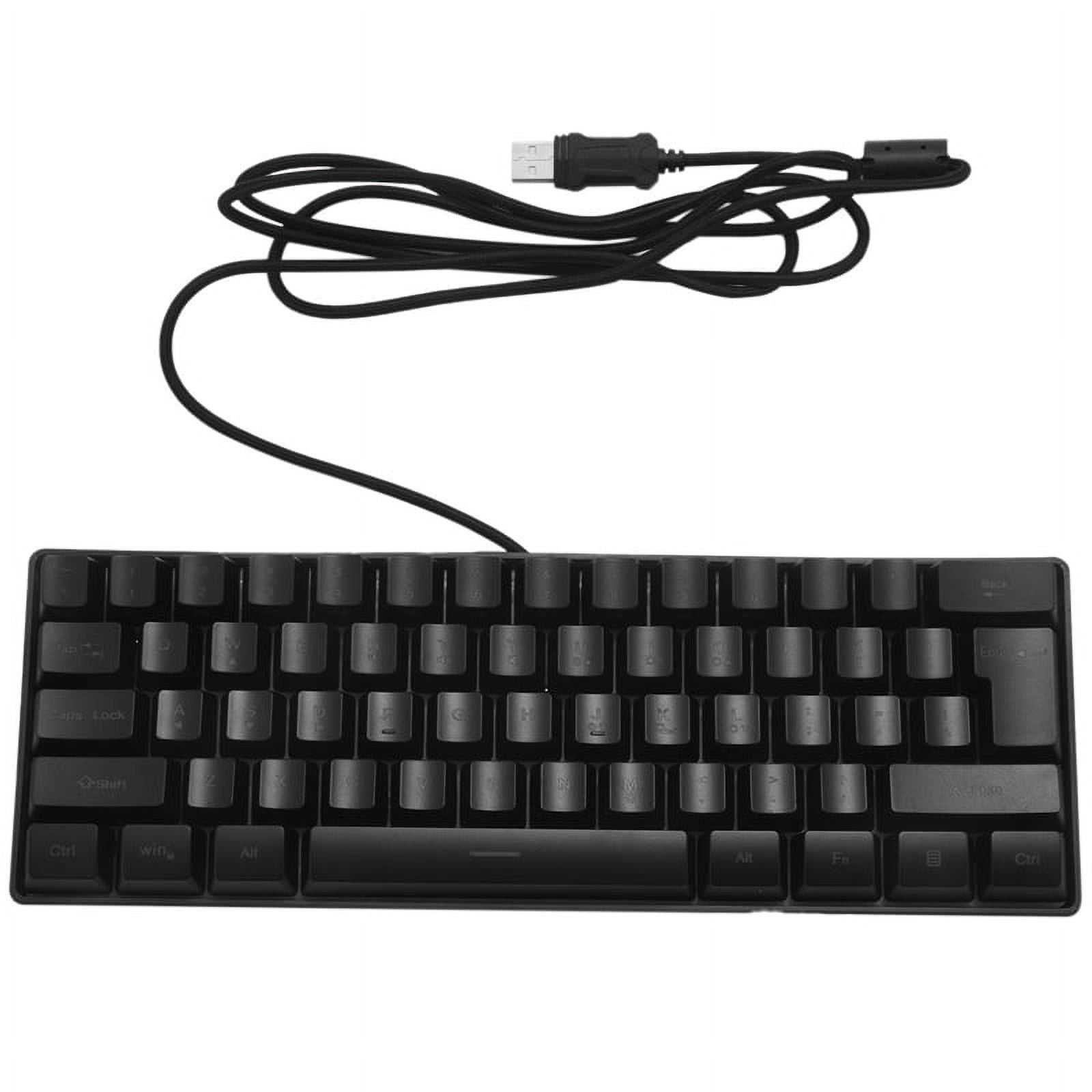 Gaming Keyboard, 61 Keys Multi Color RGB Illuminated LED Backlit Wired