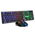 thumbnail image 1 of Gaming Keyboard and Mouse Combo RGB Teclado Mecanico 108 Keys Blue Switches Wired USB Keyboards with Waterproof USB2.0 cable, Programmable Gaming Mouse for PC Gamer Computer Desktop (Black), 1 of 8
