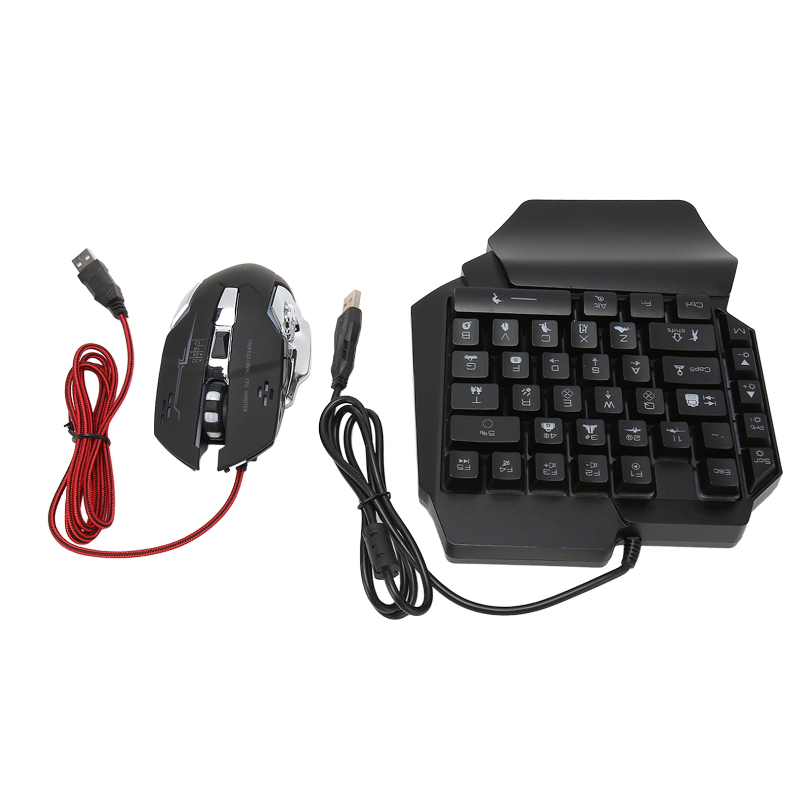 Gaming Keyboard Mouse Converter Set, USB Port One Handed Delayless