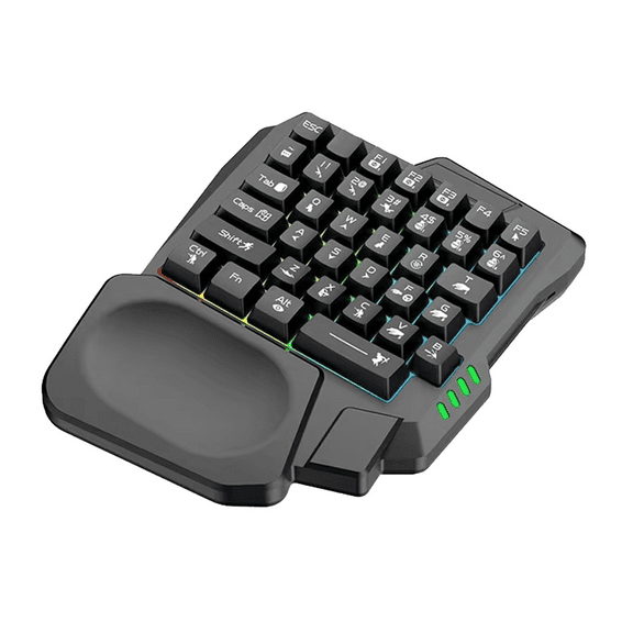 Gaming Keyboard Single Hand Usb Wired 35key Ergonomics RGB Backlight Mini Keyboard for y6180