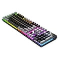 thumbnail image 1 of Gaming Keyboard USB Wired, Floating Ergonomic Mechanical Feeling Keyboard, Ultra-Slim LED Backlit for Desktop Computer, 1 of 4
