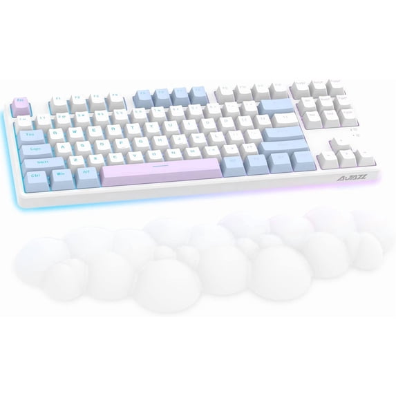 Manbasnake Memory Foam Keyboard Wrist Rest, White