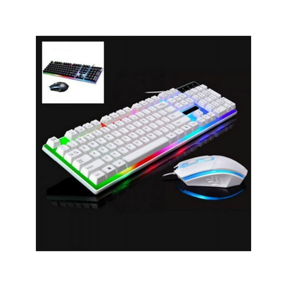 Gaming Keyboard and Mouse Set Rainbow LED Wired USB Illuminated for PS4 PS3 Xbox One 360 Gaming