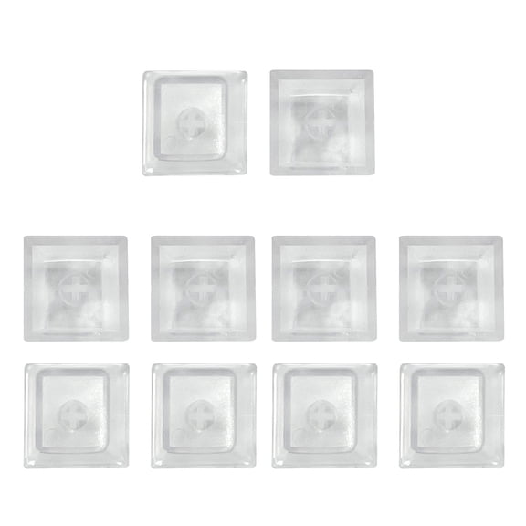 Gaming Keyboards 10Pcs Original Height Transparents Layer PC Matte Backlit Keycaps for Mechanical Keyboards