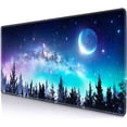 thumbnail image 1 of Gaming Large Mouse Pad for Desk 35.4\u201c x 15.7 ", Big Size Pretty Galaxy Moon Forest Mouse Pads, Long Non-Slip Rubber Base Computer Mousepad for Full Desk Mat, 1 of 6