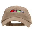 thumbnail image 1 of Gaming Life Bar Embroidered Low Profile Dyed Washed Caps - Khaki OSFM, 1 of 5