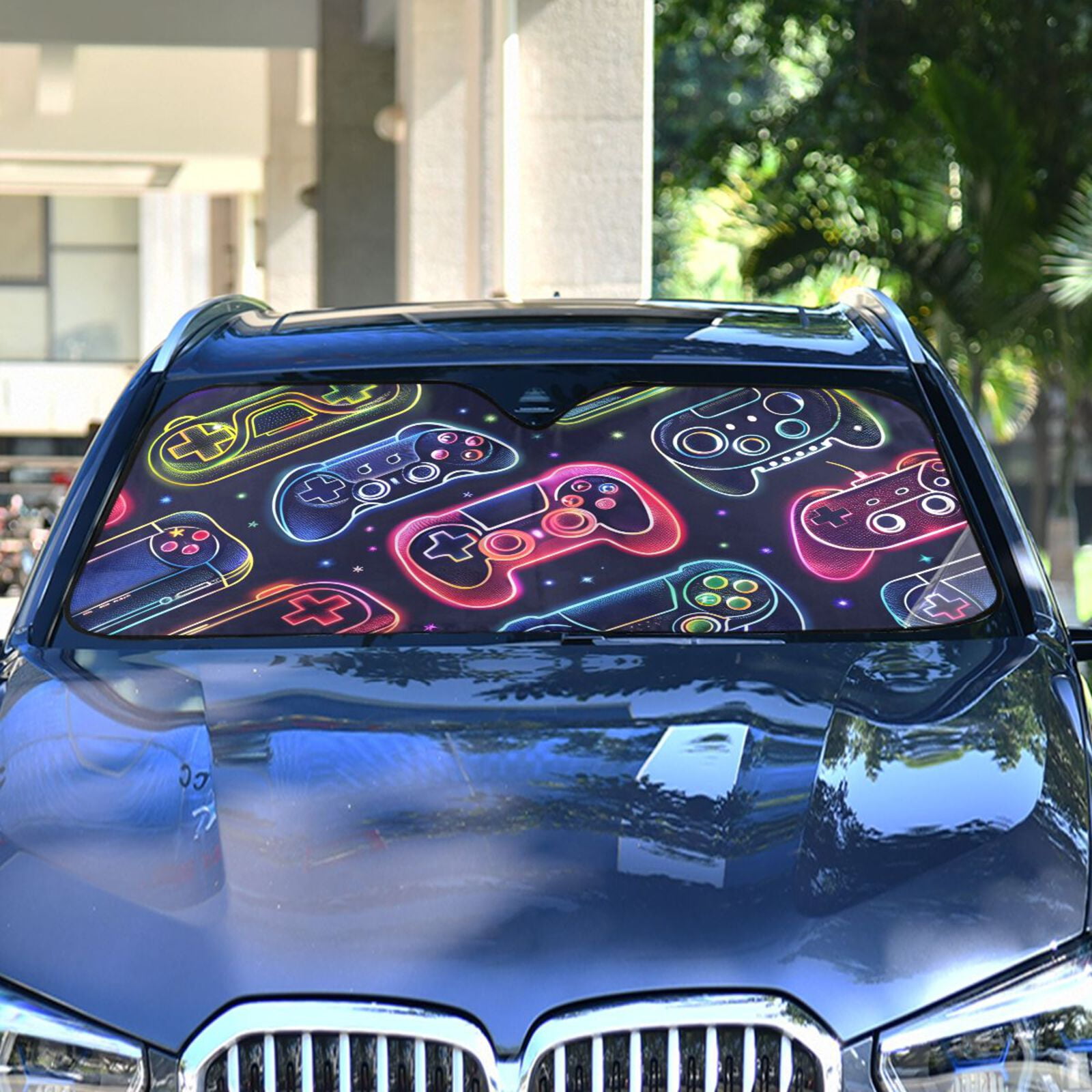 Gaming Machines Multicolor Automotive Front Car Windshield Sun Shade ...