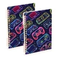 thumbnail image 1 of Gaming Machines Multicoloured Ring Binder Notebook Journey Note Diary College Ruled Spiral Notebook Study Loose Leaf Paper A5 60 Pages, 1 of 8