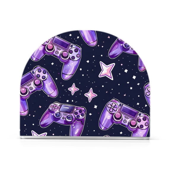 Gaming Machines Purple Napkin Holder for Table Clear Napkin Stand Paper Holder Acrylic Organizer Dispenser Napkins for Dinner Kitchen Restaurant Room