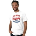 thumbnail image 1 of Gaming Makes Me Happy Men's Graphic T Shirt Tees Brisco Brands S, 1 of 4
