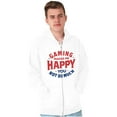 thumbnail image 1 of Gaming Makes Me Happy Zip Up Hoodie Men's Women's Brisco Brands S, 1 of 6